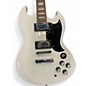 Used Leo Jaymz DOUBLE CUT STANDARD White Solid Body Electric Guitar
