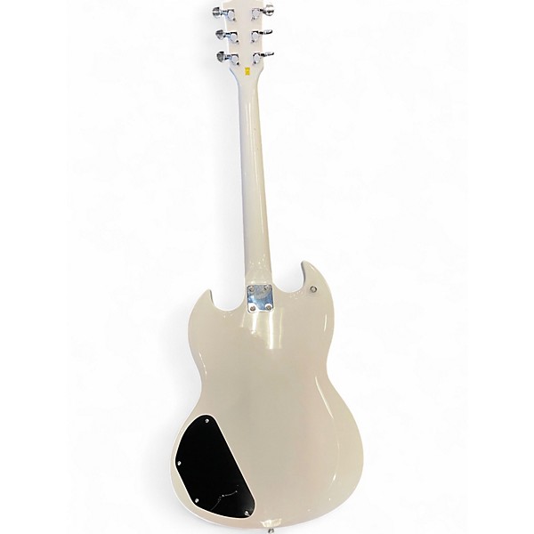 Used Leo Jaymz DOUBLE CUT STANDARD White Solid Body Electric Guitar