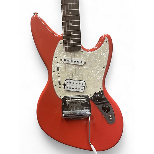 Used Fender JAG-STANG Orange Solid Body Electric Guitar