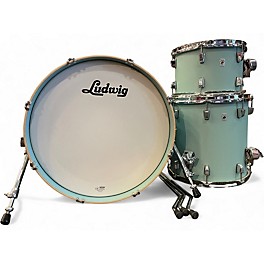 Used Ludwig 3 Piece NEUSONIC Cerulean Blue Drum Kit