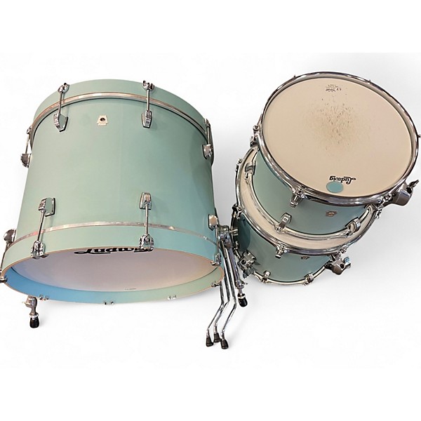 Used Ludwig 3 Piece NEUSONIC Cerulean Blue Drum Kit