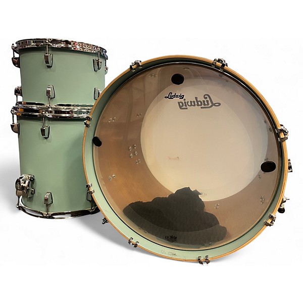 Used Ludwig 3 Piece NEUSONIC Cerulean Blue Drum Kit