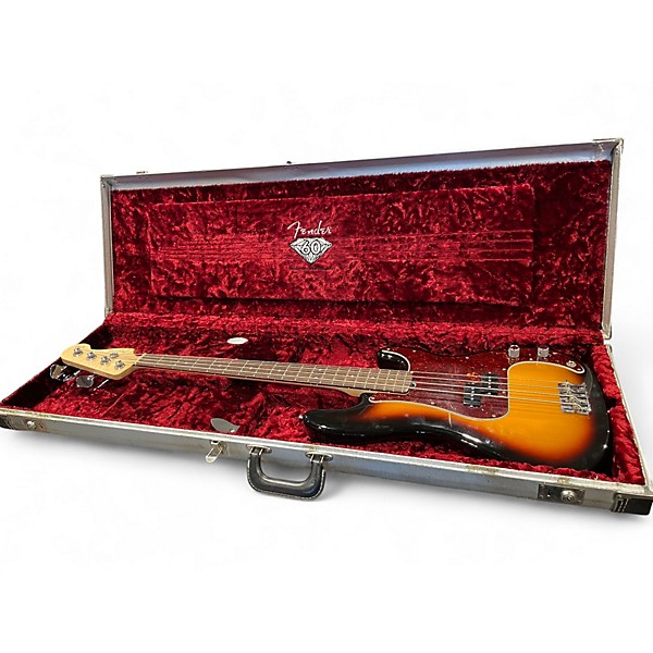 Used 2006 Fender 60TH ANNIVERSARY AMERICAN STANDARD P-BASS 3 Tone Sunburst Electric Bass Guitar