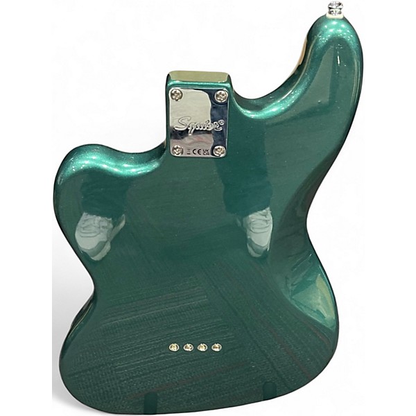Used Squier Paranormal Rascal Sherwood Green Metallic Electric Bass Guitar