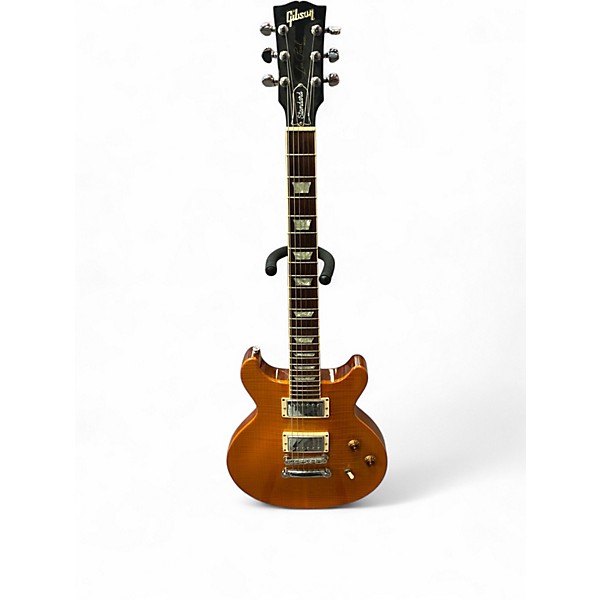 Used Gibson Les Paul Standard Double Cut Trans Amber Solid Body Electric Guitar