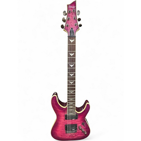 Used Schecter Guitar Research Omen Extreme 6 Trans Purple Solid Body Electric Guitar