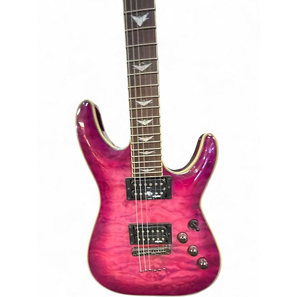 Used Schecter Guitar Research Omen Extreme 6 Trans Purple Solid Body Electric Guitar