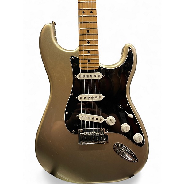 Used Fender 75TH ANNIVERSARY STRATOCASTER Metallic Gold Solid Body Electric Guitar