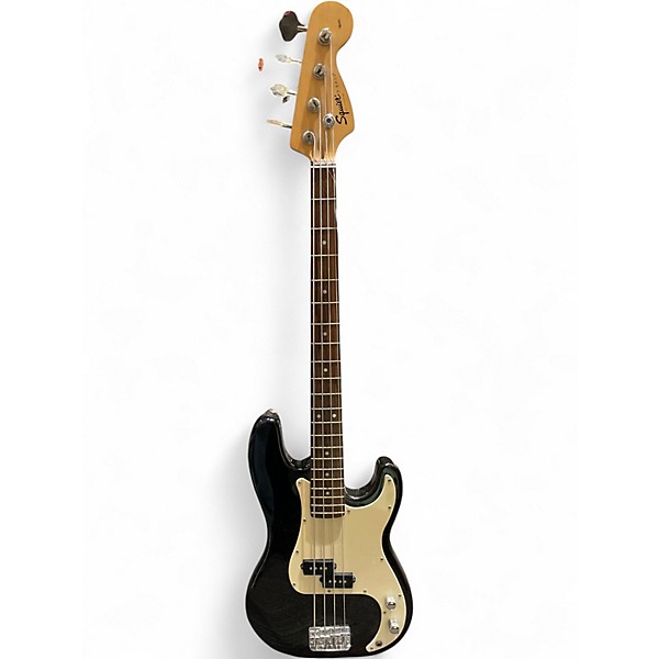 Used Squier Precision Bass Black Electric Bass Guitar