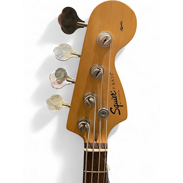 Used Squier Precision Bass Black Electric Bass Guitar