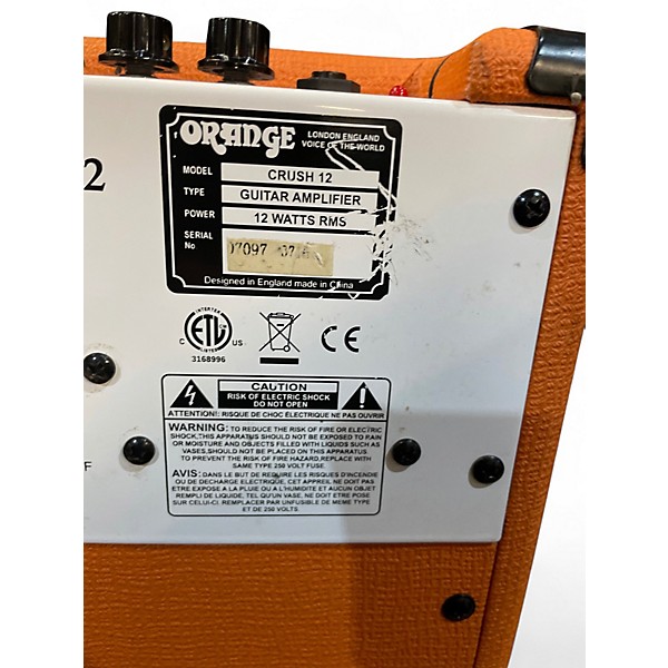 Used Orange Amplifiers Crush 12 Guitar Combo Amp