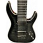 Used Schecter Guitar Research Hellraiser C8 Special 8 String Black and Silver Solid Body Electric Guitar