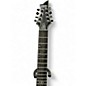 Used Schecter Guitar Research Hellraiser C8 Special 8 String Black and Silver Solid Body Electric Guitar