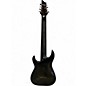 Used Schecter Guitar Research Hellraiser C8 Special 8 String Black and Silver Solid Body Electric Guitar