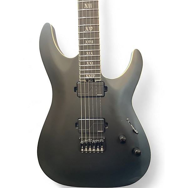 Used Schecter Guitar Research C-1 SLS Elite Evil Twin Satin Black Solid Body Electric Guitar