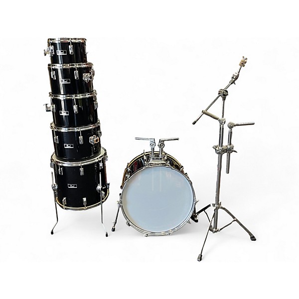 Used Pearl 6 Piece Concert Black Drum Kit