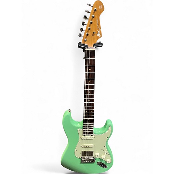 Used Shijie BLACKPEARL Surf Green Solid Body Electric Guitar