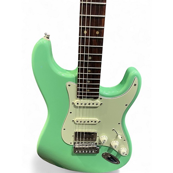 Used Shijie BLACKPEARL Surf Green Solid Body Electric Guitar
