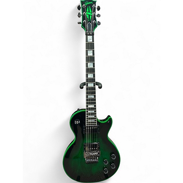 Used Gibson M2M LES PAUL CUSTOM AXCESS GREEN WIDOW Green Solid Body Electric Guitar