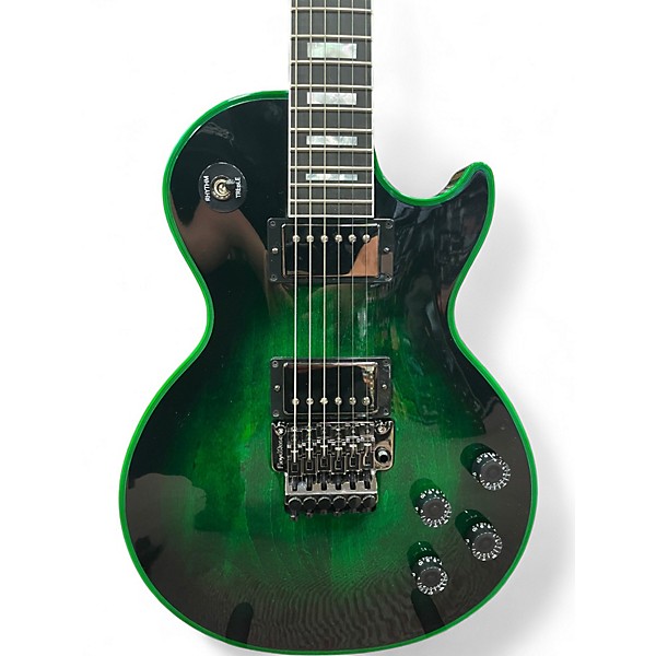 Used Gibson M2M LES PAUL CUSTOM AXCESS GREEN WIDOW Green Solid Body Electric Guitar