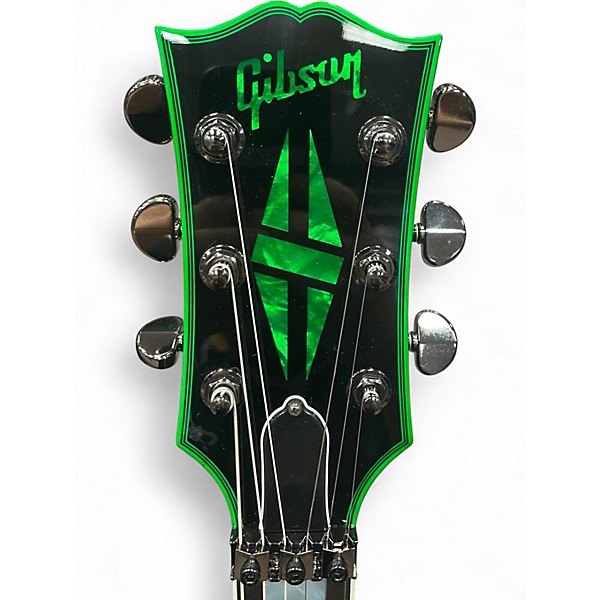 Used Gibson M2M LES PAUL CUSTOM AXCESS GREEN WIDOW Green Solid Body Electric Guitar