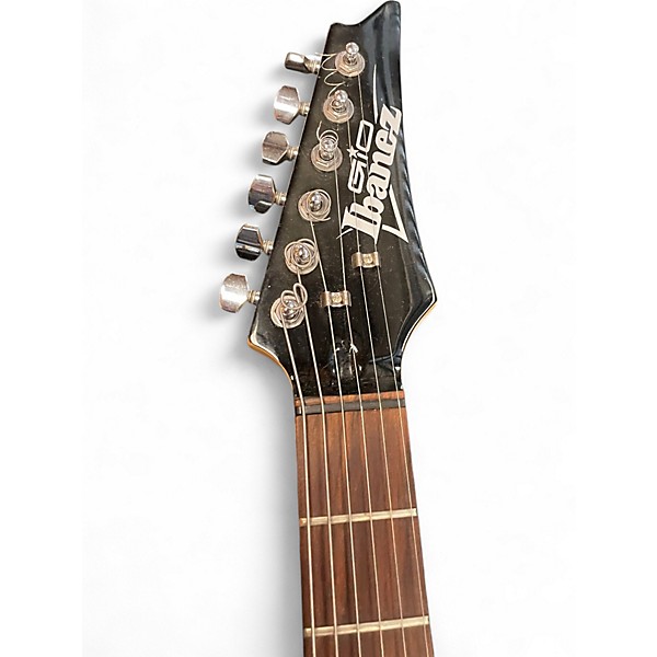 Used Ibanez GRX70QA Trans Black Solid Body Electric Guitar