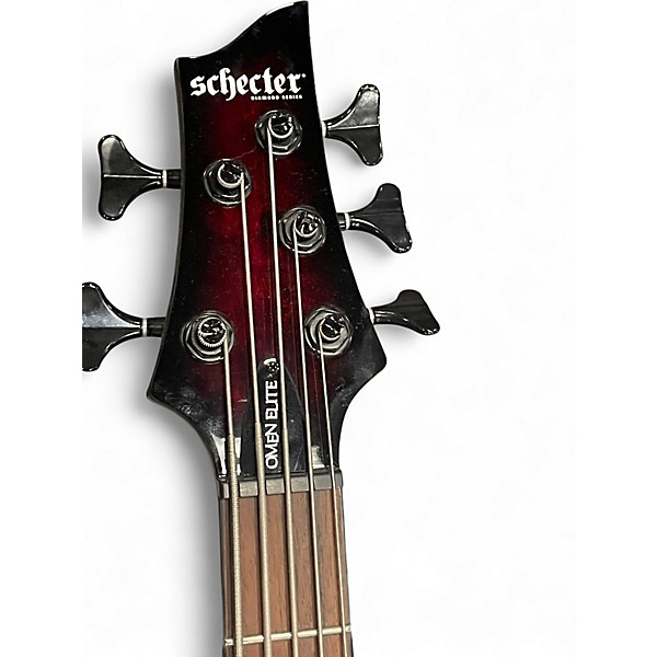 Used Schecter Guitar Research OMEN ELITE BASS Black Cherry Electric Bass Guitar