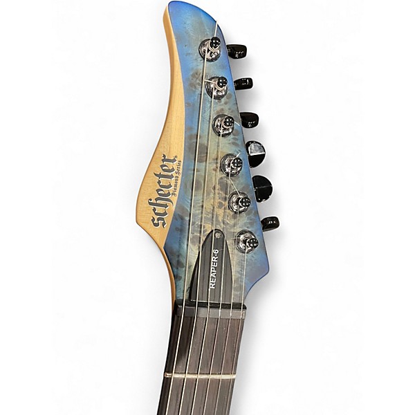 Used Schecter Guitar Research Reaper 6 Ocean Blue Burst Solid Body Electric Guitar