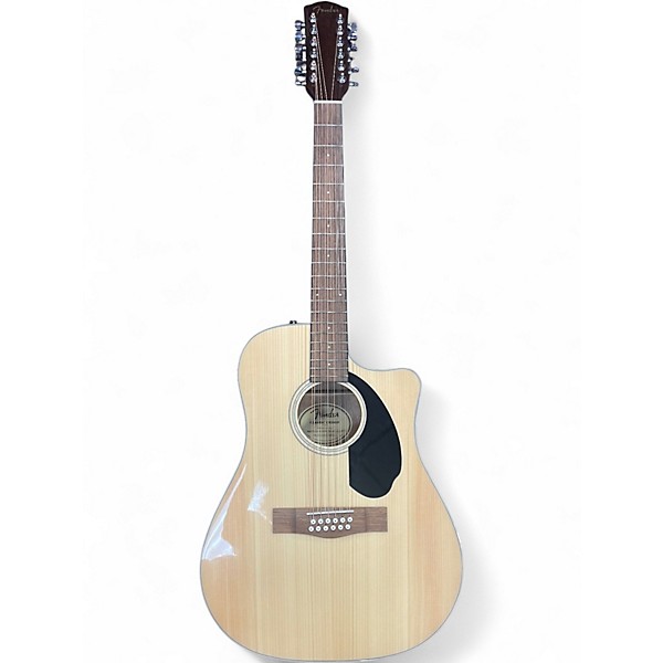 Used Fender CD60SCE Natural 12 String Acoustic Electric Guitar
