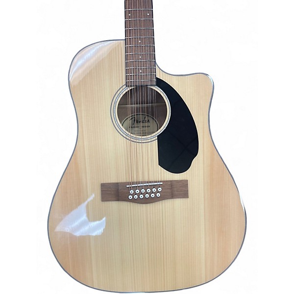 Used Fender CD60SCE Natural 12 String Acoustic Electric Guitar