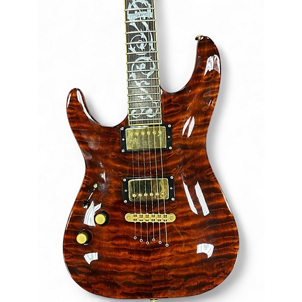 Used Schecter Guitar Research C1 Classic Left Handed Antique Amber Electric Guitar