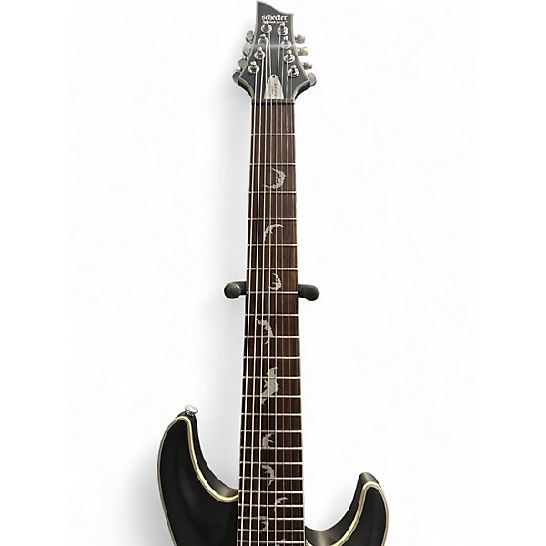 Used Schecter Guitar Research Damien Platinum 8 String Satin Black Solid Body Electric Guitar