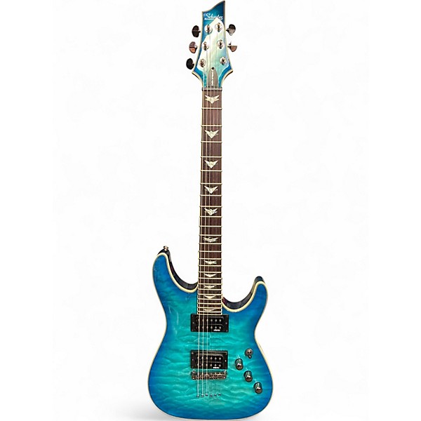 Used Schecter Guitar Research Omen Extreme 6 Trans Blue Solid Body Electric Guitar