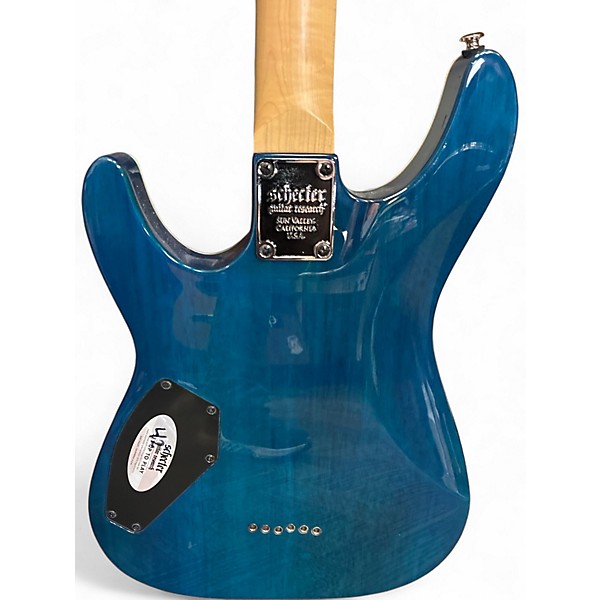 Used Schecter Guitar Research Omen Extreme 6 Trans Blue Solid Body Electric Guitar