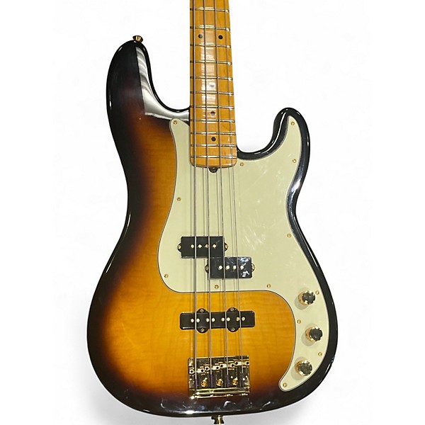 Used Fender 75th ANNIVERSARY AMERICAN PROFESSIONAL PJ 2 Tone Sunburst Electric Bass Guitar