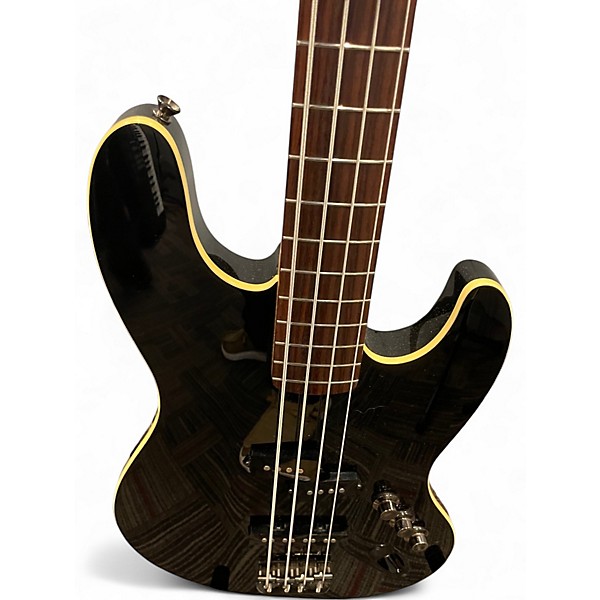 Used Fender Aerodyne 4-String Jazz Bass Black Electric Bass Guitar