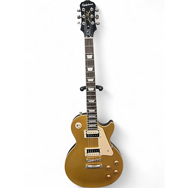 Used 2014 Epiphone Les Paul Traditional Pro Gold Top Solid Body Electric Guitar