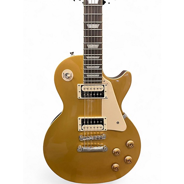 Used 2014 Epiphone Les Paul Traditional Pro Gold Top Solid Body Electric Guitar