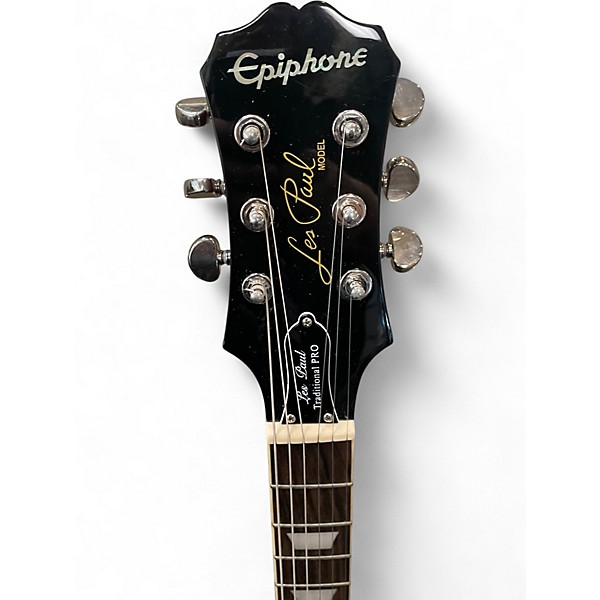 Used 2014 Epiphone Les Paul Traditional Pro Gold Top Solid Body Electric Guitar