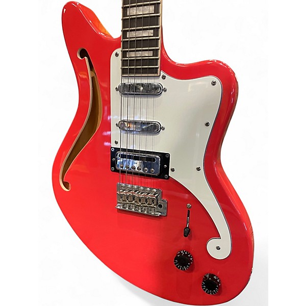 Used D'Angelico Premier Series Bedford SH Fiesta Red Hollow Body Electric Guitar