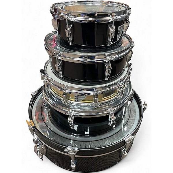Used Remo 5 Piece Legero Black Drum Kit