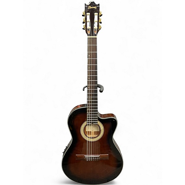 Used Ibanez GA35TCE Brown Sunburst Classical Acoustic Guitar