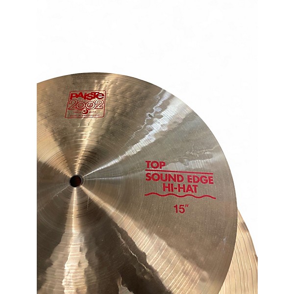 Used 2010 Paiste 15in 215" SOUND EDGE HI HATS Cymbal