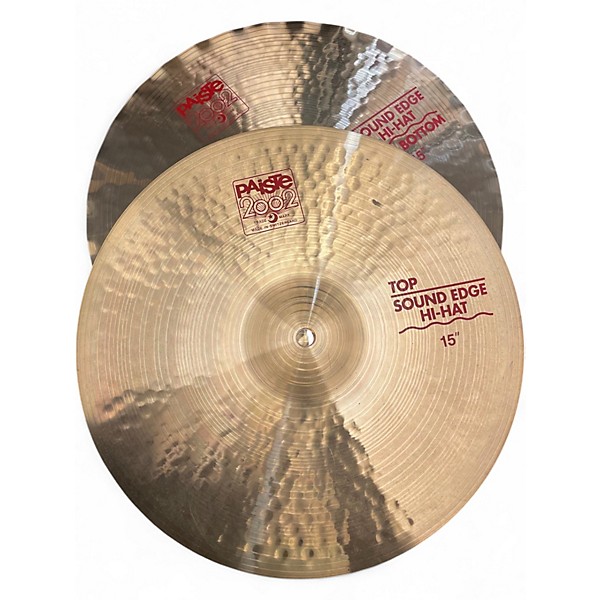 Used 2010 Paiste 15in 215" SOUND EDGE HI HATS Cymbal