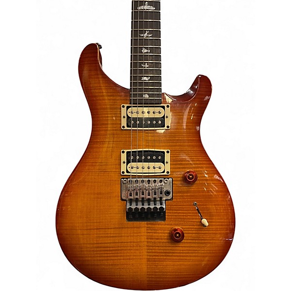 Used PRS SE Custom 24 Floyd Rose Cherry Sunburst Solid Body Electric Guitar