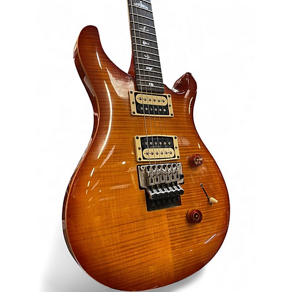 Used PRS SE Custom 24 Floyd Rose Cherry Sunburst Solid Body Electric Guitar