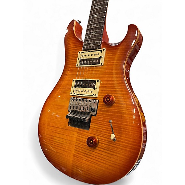Used PRS SE Custom 24 Floyd Rose Cherry Sunburst Solid Body Electric Guitar