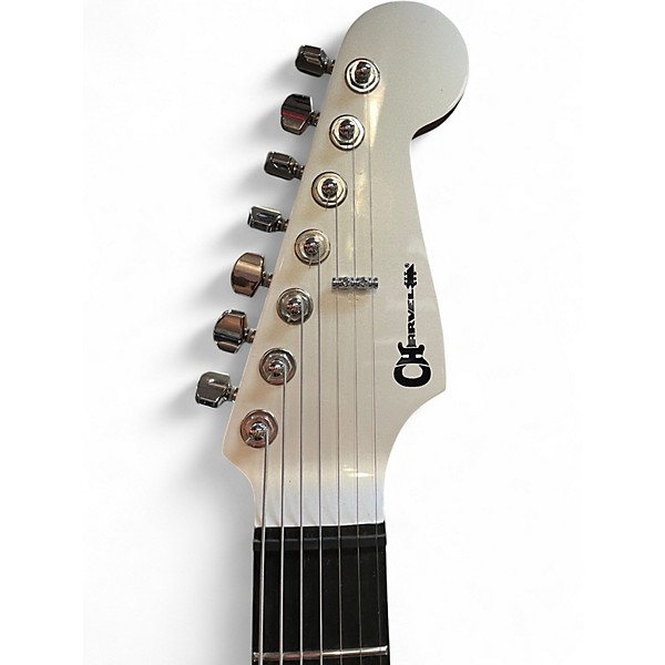 Used Charvel Pro-Mod Plus DK24-7 HH 2PT EB 7-String Pearl White Solid Body Electric Guitar
