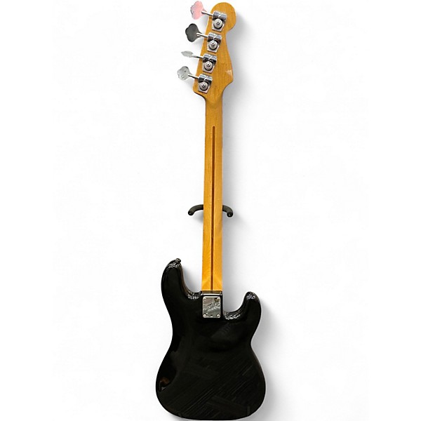Vintage 1983 Fender American Standard Precision Bass Left Handed Black Electric Bass Guitar
