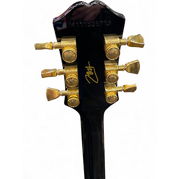 Used Epiphone Matt Heafy Les Paul Custom Left Handed Ebony Electric Guitar